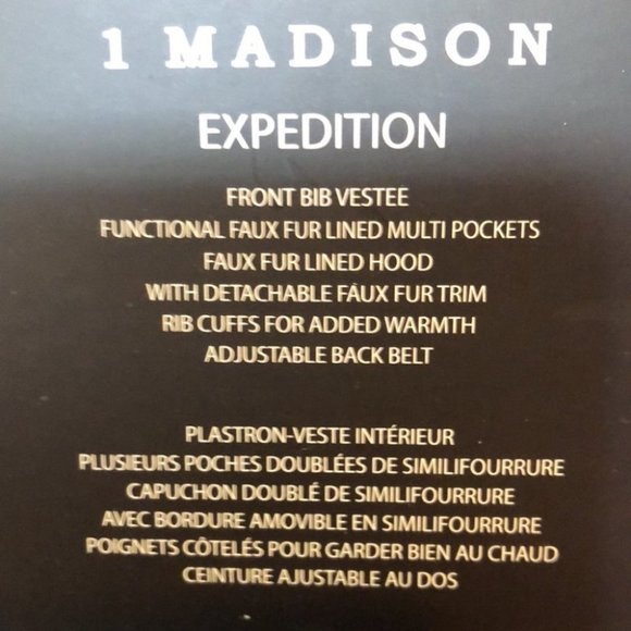 1 Madison Expedition Winter Jacket Faux Fur Hood, Burgundy - Picture 5 of 11